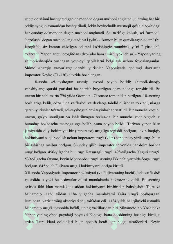Syogunut davrida Yaponiyaning ijtimoiy-iqtisodiy va siyosiy rivojlanishi 5