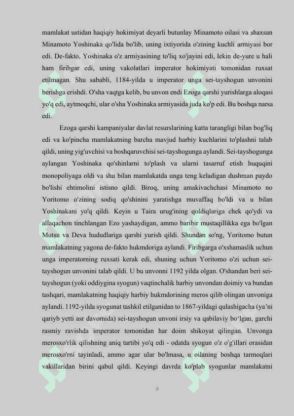 Syogunut davrida Yaponiyaning ijtimoiy-iqtisodiy va siyosiy rivojlanishi 6