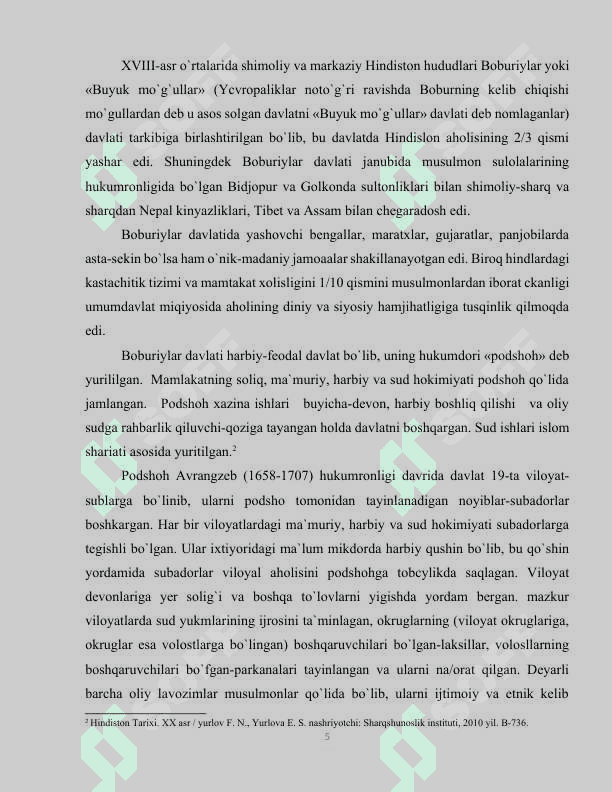 Hindistonda Angliya hukmronligining o’rnatilishi 5
