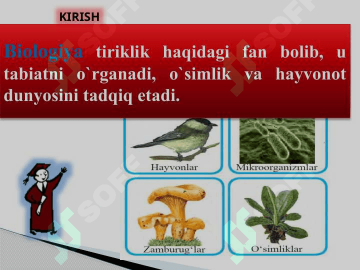 BIOLOGIYA TIRIK ORGANIZMLAR HAQIDAGI FANBiologiya - hayot haqidagi fan 2