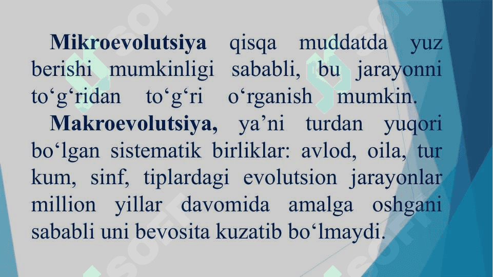 “Evolyutsiyani isbotlashda molekulyar biologiya, sitologiya,embriologiya fanlari dalillari.” 5