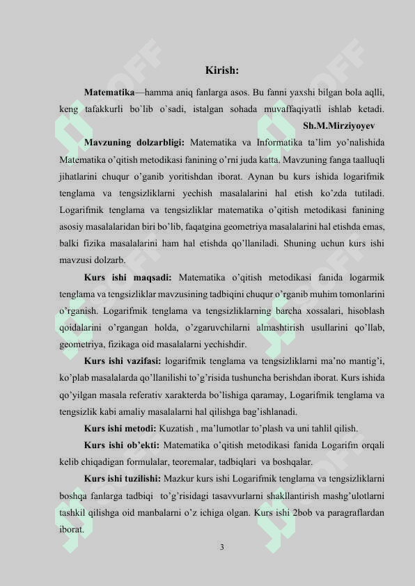 Logarifmik tenglama va tengsizliklarni o'qitish metodikasi 3