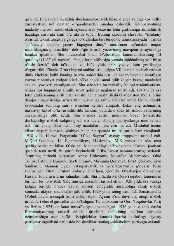 O’ZBEKISTONDA SOVET DAVRIDA OLIY TA’LIM TIZIMI 8