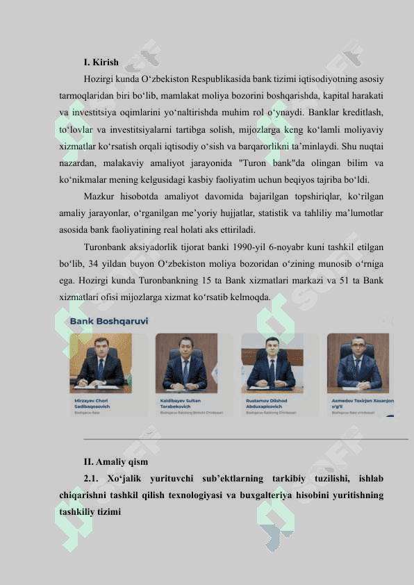 AMALIYOT HISOBOTI Turon Bank 3