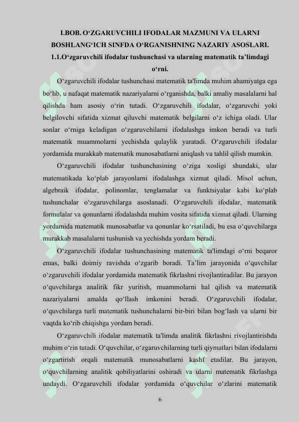 BOSHLANG‘ICH SINFLARDA O‘ZGARUVCHILI IFODALARNI O‘RGANISH USLUBLARI. 5