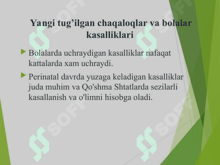 Yangi tug’ilgan chaqaloqlar va bolalar kasalliklari 2
