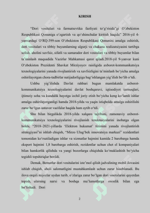 Bemorlar dori vositalarini iste’mol qilish jadvalining mobil ilovasini ishlab chiqish 2