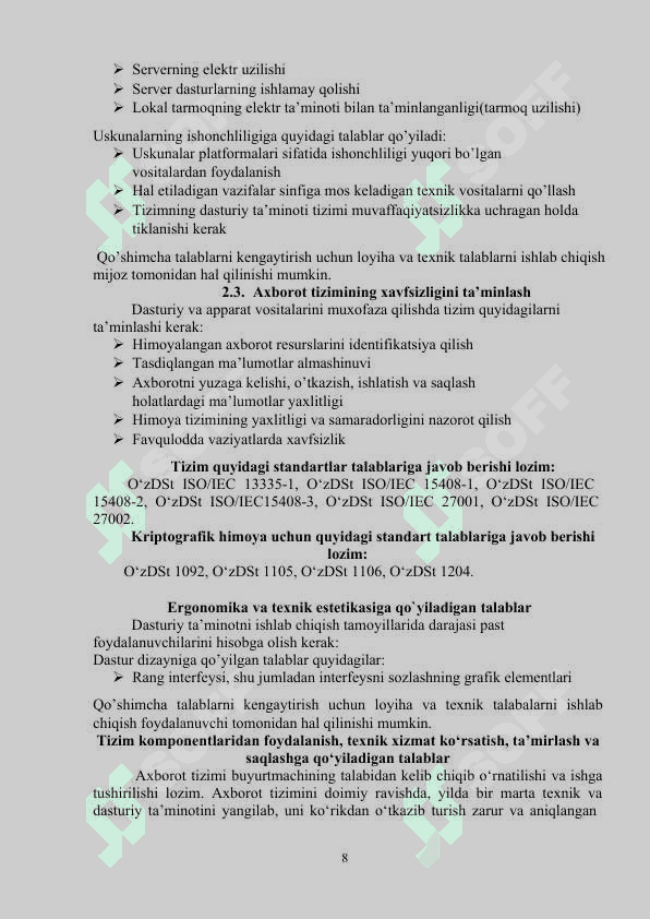 Bemorlar dori vositalarini iste’mol qilish jadvalining mobil ilovasini ishlab chiqish 8