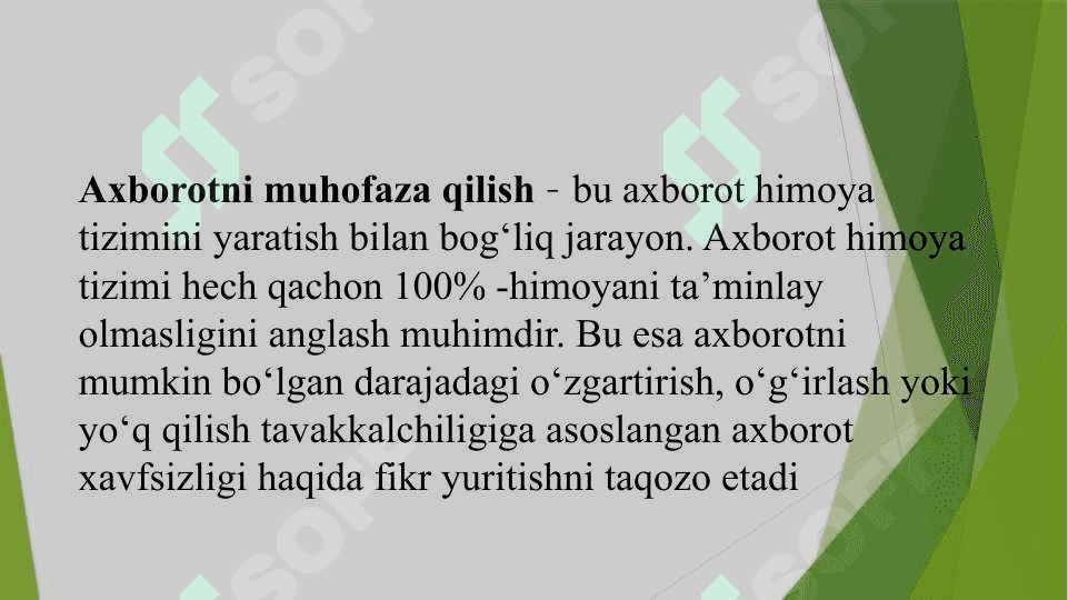 Axborot xavfsizligini ta’minlashning g‘oyaviy-nazariy asoslari 6