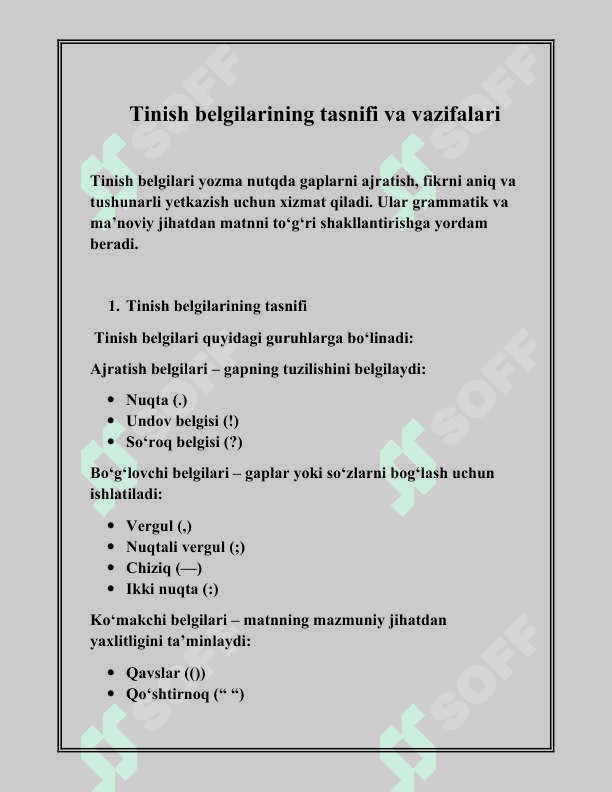 Oʻzbek tilida tinish belgilarining qoʻllanishi 4