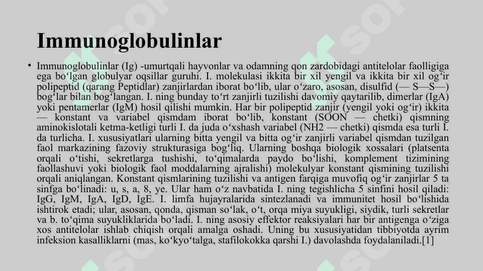 Antitanalarning tuzilishi va morfologiyasi. 2