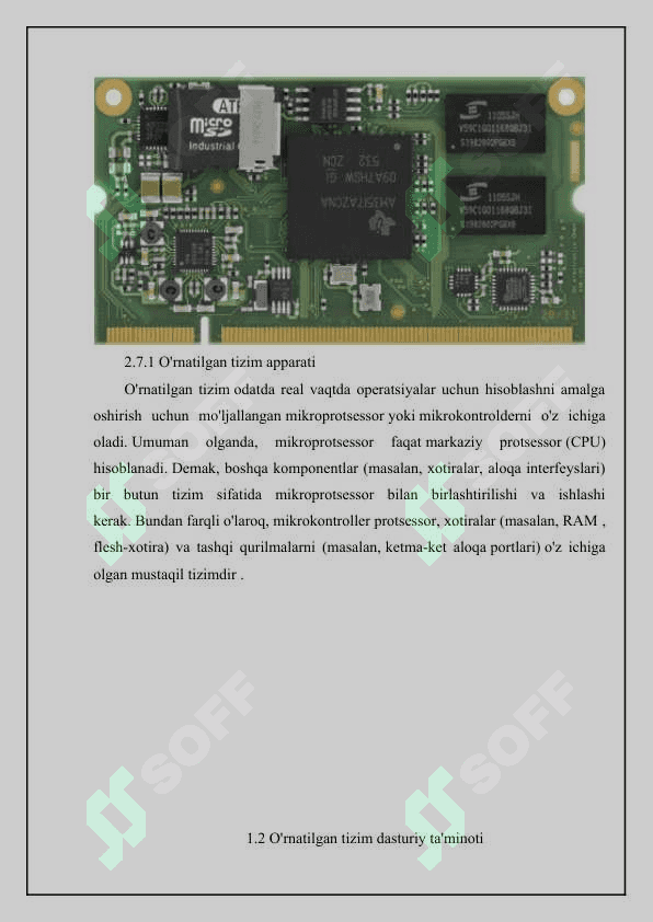 O‘rnatilgan tizimlarning blok diagrammasi 5