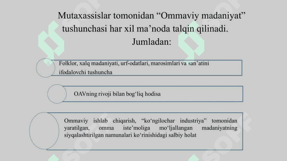 Biz “ommaviy madaniyat”ga          qarshimiz! 5