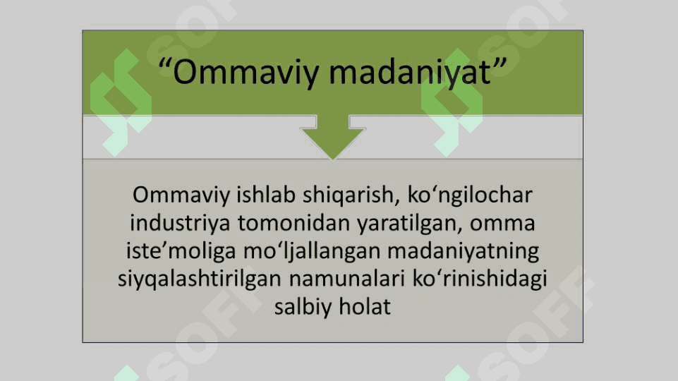 Biz “ommaviy madaniyat”ga          qarshimiz! 6