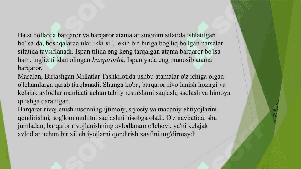BARQAROR RIVOJLANISH MAQSADLARI 4