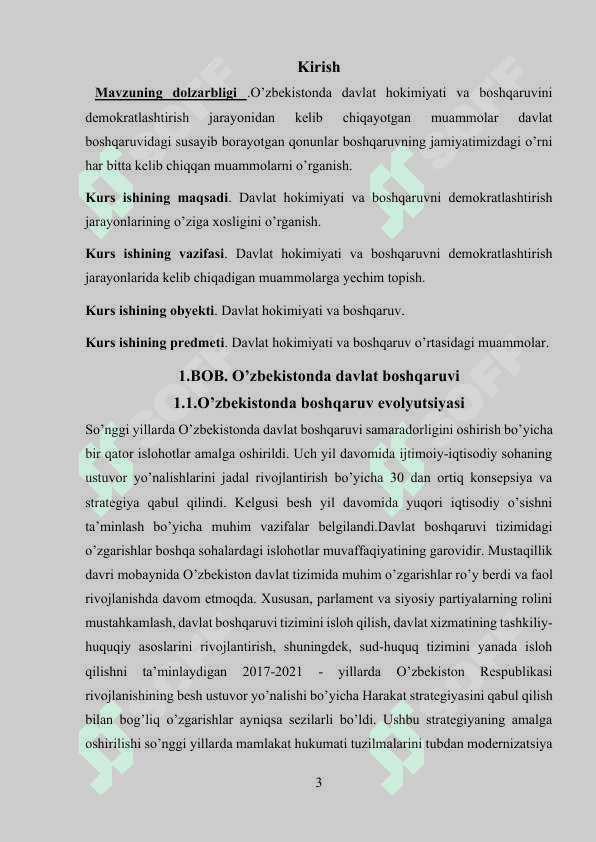 O’zbekistonda davlat hokimiyati va boshqaruvni demokratiyalashtirish jarayonlarining 3