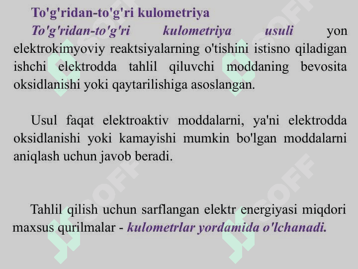 Tahlilning elektrokimyoviy usullari  Kulometriya Voltamperometriya 5