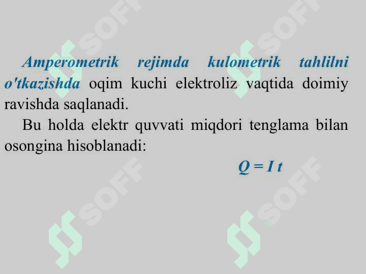 Tahlilning elektrokimyoviy usullari  Kulometriya Voltamperometriya 8