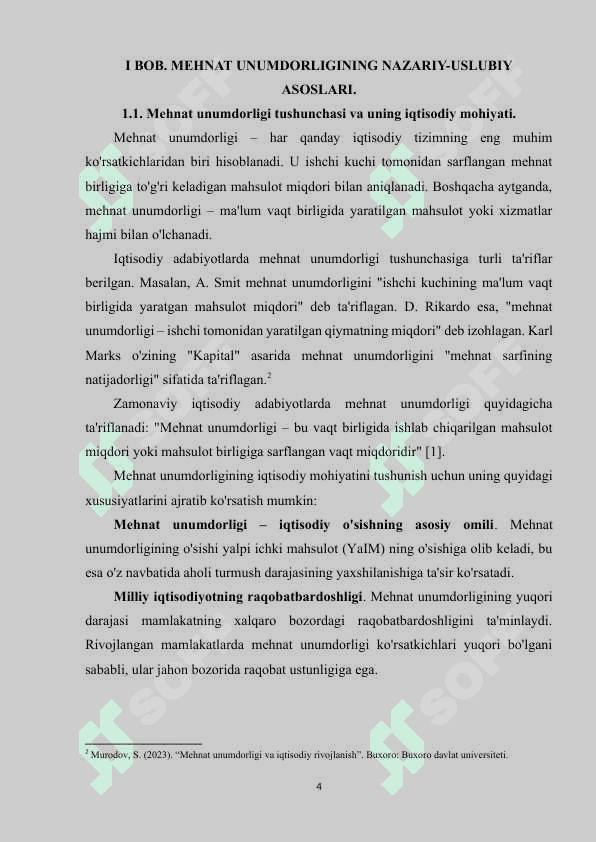 MILLIY IQTISODIYOTDA MEHNAT UNUMDORLIGINI OSHIRISHNING NAZARIY-USLUBIY JIHATLARI. 4