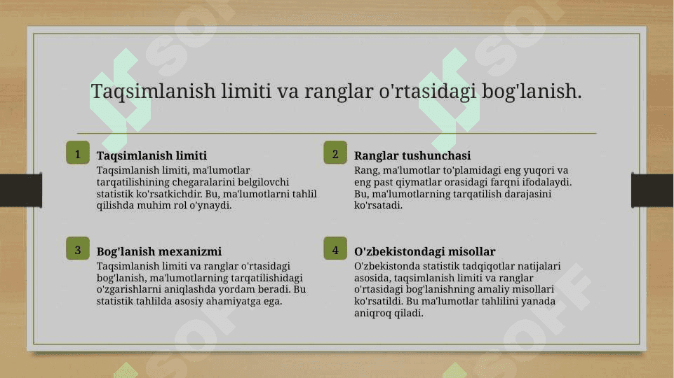 Taqsimlanish limiti, ranjirovka, mediana, moda va kvartillar 5