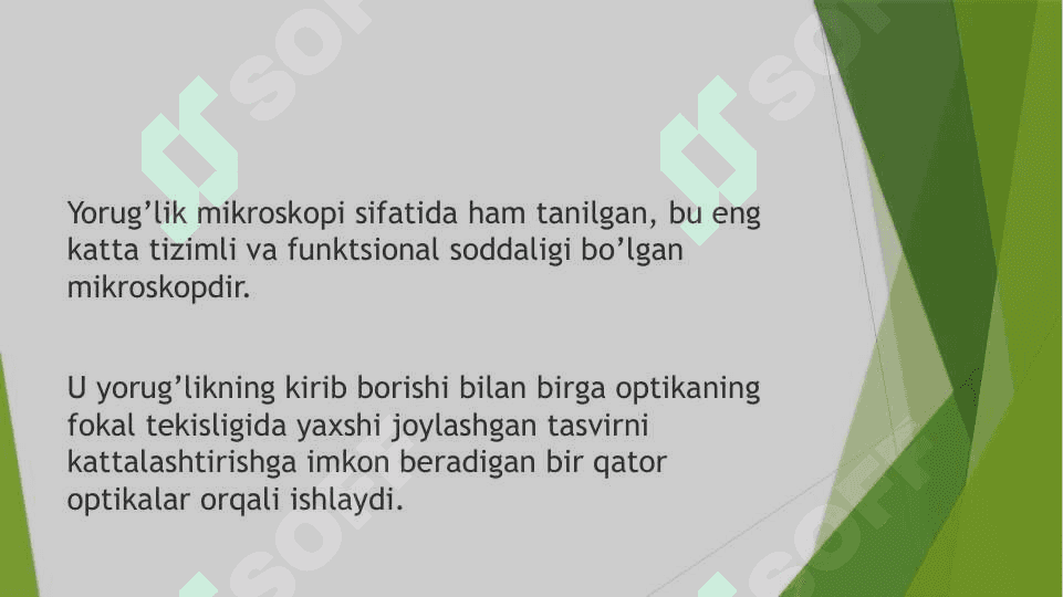 Mikroskop. Mikroskop turlari. Mikroskopdan foydalanish 5