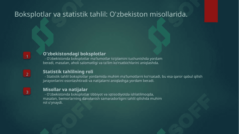 Boksplot tuzish metodikasi, Mann—Uitni mezoni 6