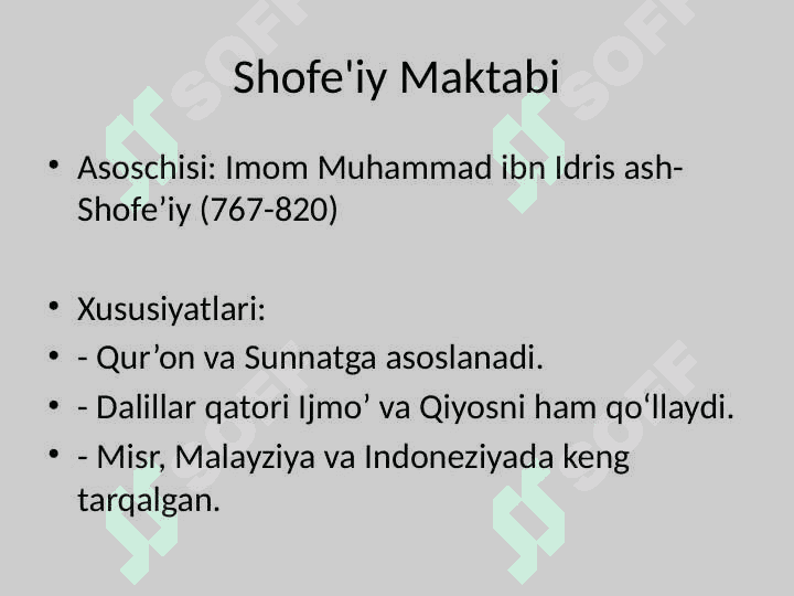 Islom Fiqhiy Maktablari 7