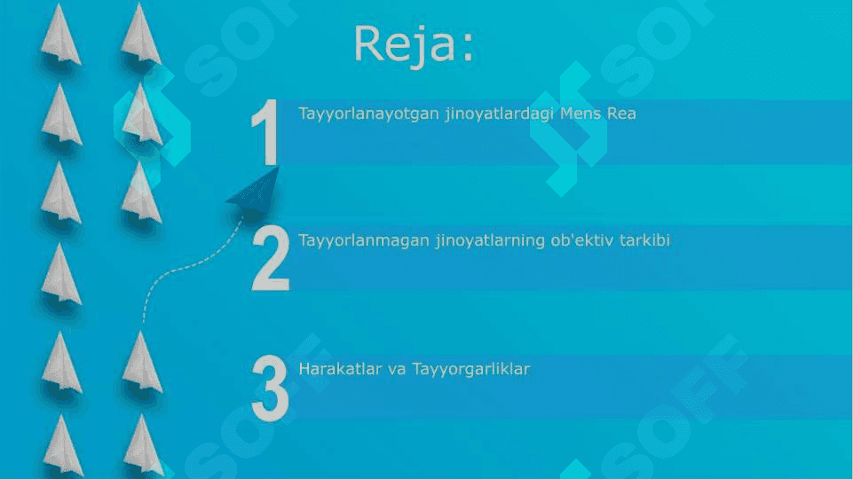 Jinoyatga tayyorgarlik ko'rish va uning belgilari 2