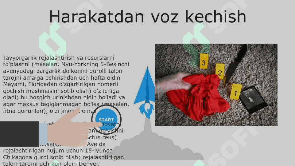 Jinoyatga tayyorgarlik ko'rish va uning belgilari 3