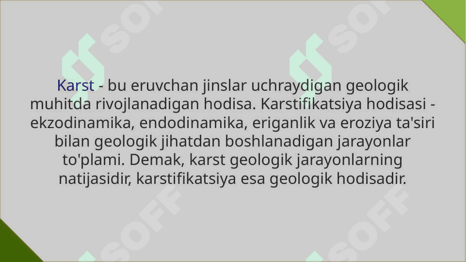 Karst jarayonlari 2