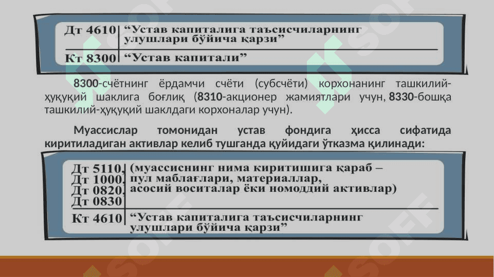 ХЎЖАЛИК ЮРИТУВЧИ СУБЪЕКТЛАРДА ХУСУСИЙ КАПИТАЛНИ ШАКЛЛАНТИРИШ 7
