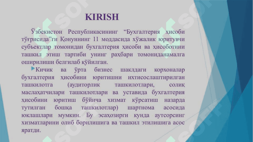 Buxgalteriya xisobi xizmatini tashkil etish 3