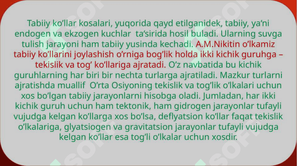 O’rta Osiyo ko’llari genezisi 8