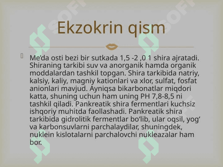 Me’da osti va buyrak usti bezlari fiziologiyasi. Insulin va glyukagon effektlar. 5