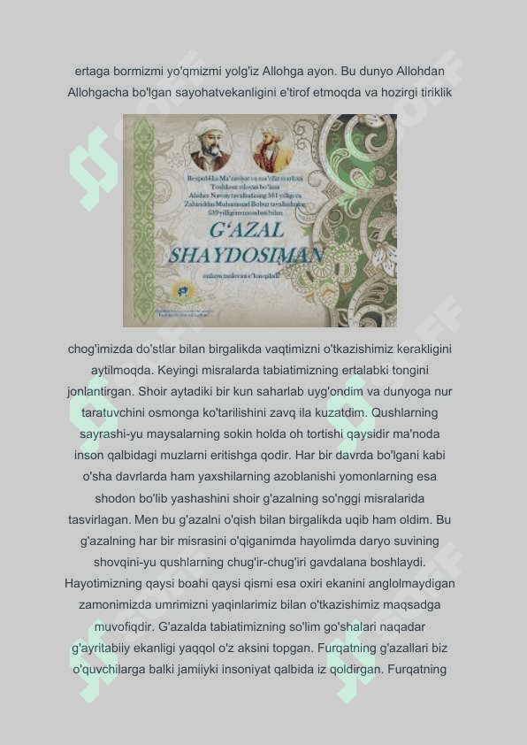 O`tilgan mavzularni takrorlash MAVZUSIDA BIR SOATLIK OCHIQ DARS       ISHLANMASI. 6