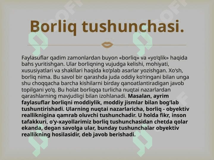 G’arb mutafakkirlarining borliq haqidagi fikrlari 2