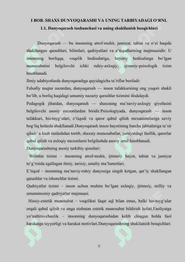 Mutafakkirlarning  shaxs dunyoqarashini shakllantirish borasidagi qarashlari 5