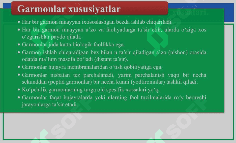 Endokrin tizimi fiziologiyasi  Эндокрин тизим физиологияси 5