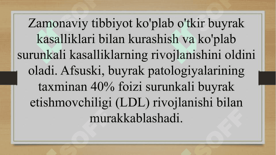 Surunkali va o'tkir buyrak yetishmovchiligi 3