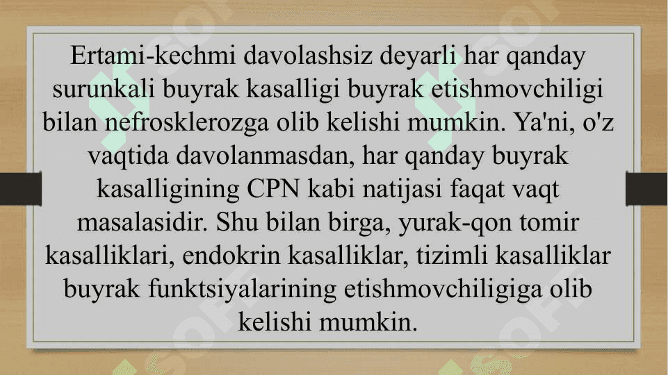 Surunkali va o'tkir buyrak yetishmovchiligi 4