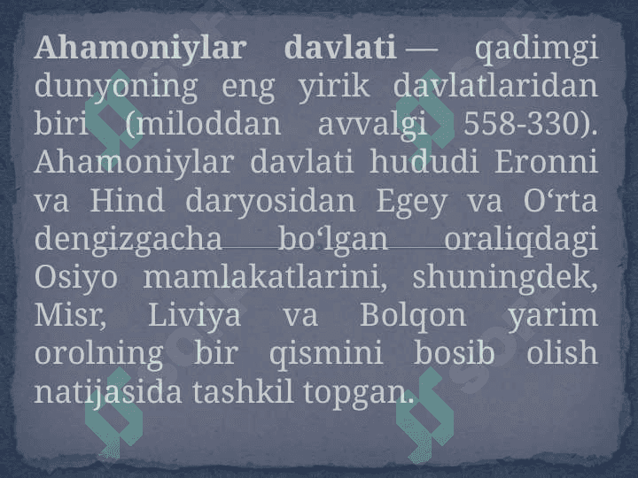 Ahmoniylar davlati 3