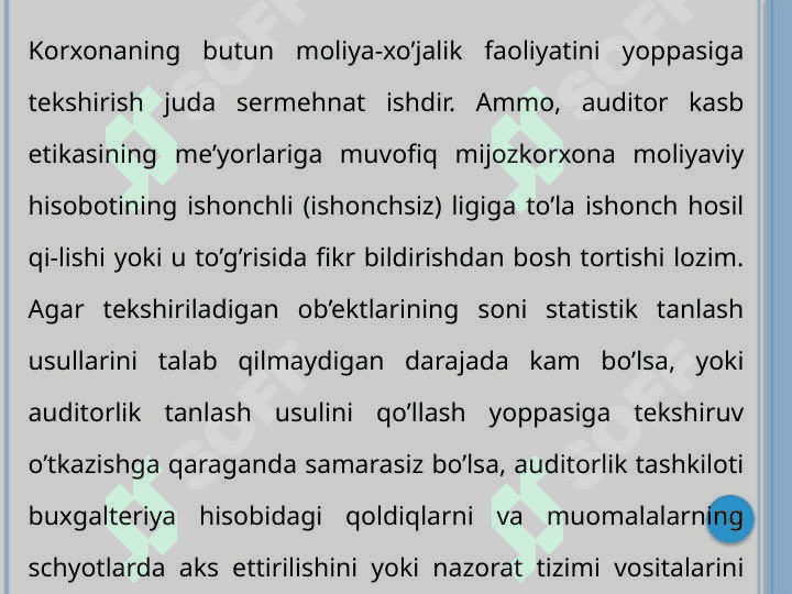 Auditda tanlab tekshirish uslubi 4