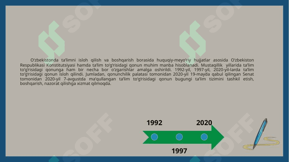 O'zbekistonda mustaqillik yillarida ta'lim sohasida amalga oshirilgan innovatsiyalar va ularning natijalari. Shaxsga yo'naltirilgan ta'lim texnologiyalari. 5