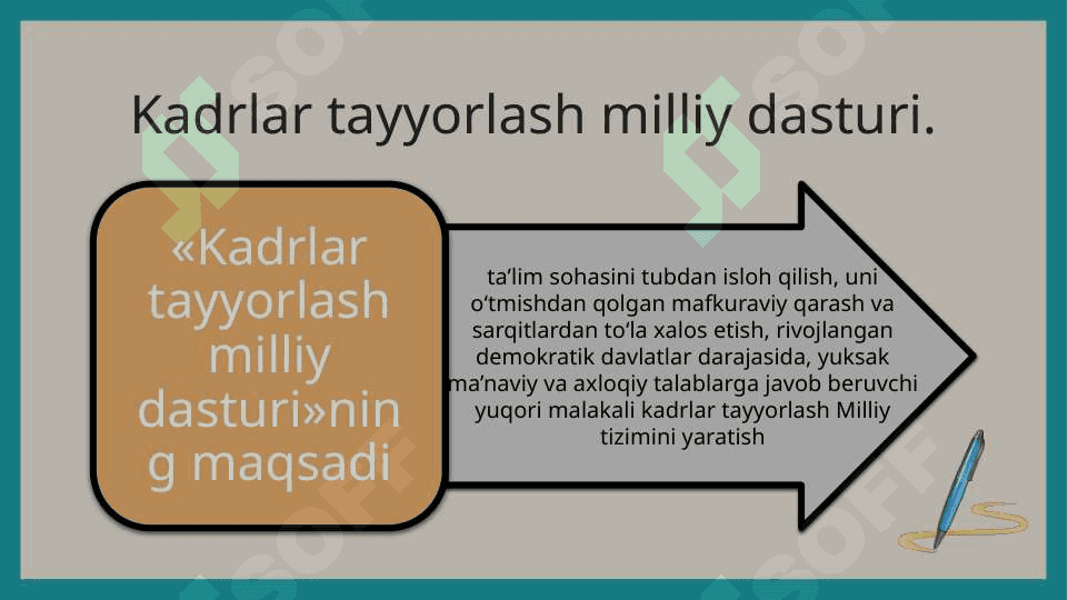 O'zbekistonda mustaqillik yillarida ta'lim sohasida amalga oshirilgan innovatsiyalar va ularning natijalari. Shaxsga yo'naltirilgan ta'lim texnologiyalari. 7
