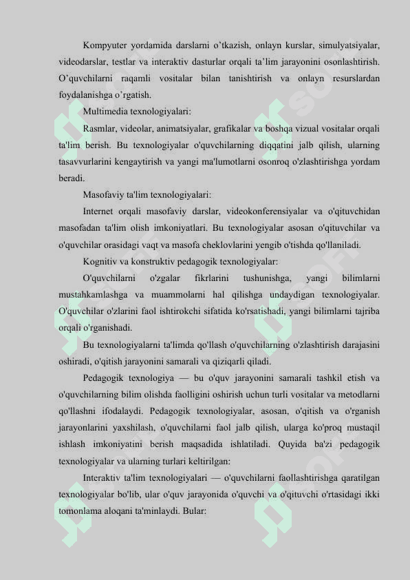 Pedagogik ta’sir etish texnologiyalari 7