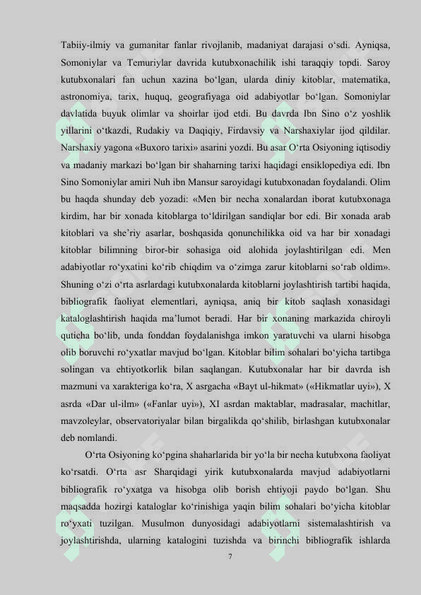 Bibliografik resurslarni tahlil qilish usullar va vositalar 7