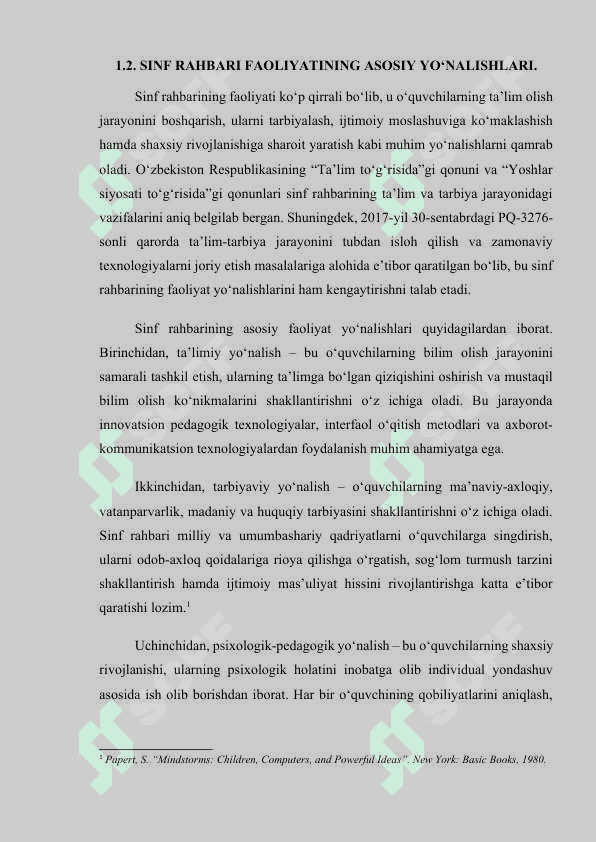 SINF RAHBARI FAOLIYATINI TASHKIL ETISH VA BOSHQARISH METODIKASI 8