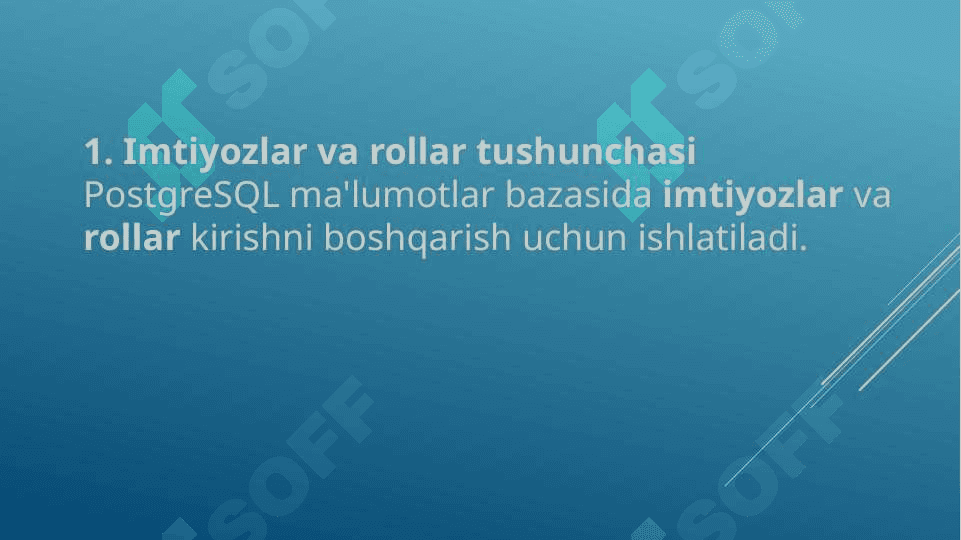 Imtiyozlar va rollar 2