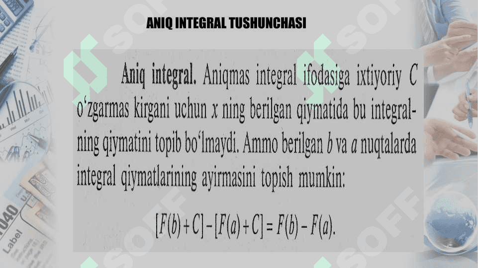 MAVZU: Aniq integral tadbiqlari 2