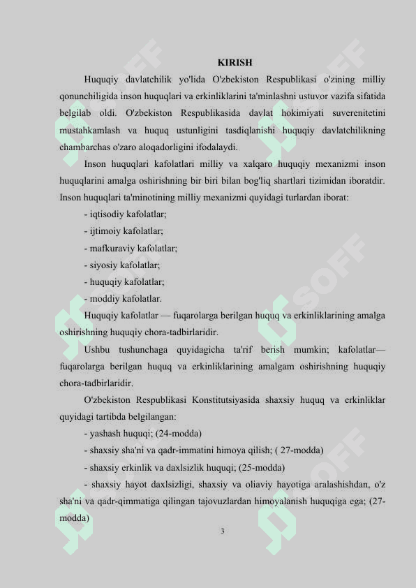 Shaxsiy huquq va erkinliklari 3